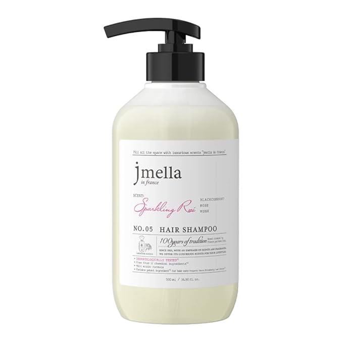 jmella IN FRANCE Sparkling Rose Shampoo16.9 floz with luxury frangrance- Made by French Perfumer -Chemical free from parabenand -Strawberry leaf extract