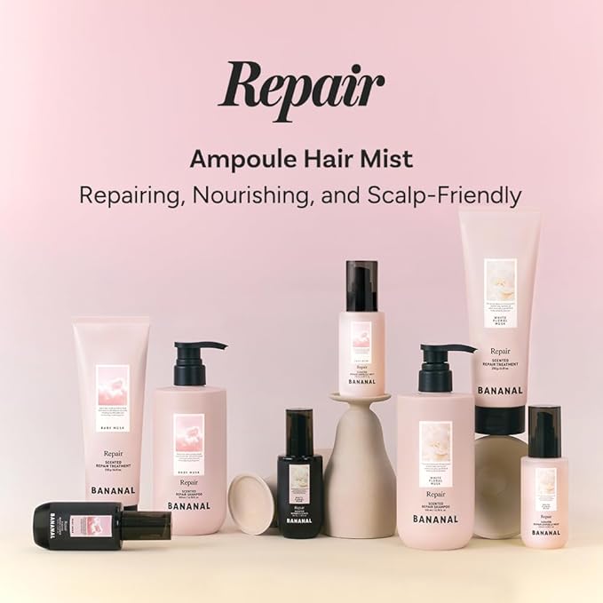 Rapair Korean Ampoule Hair Serum Mist - Nourishing & Moisturizing Hair Treatment, Frizz Control, Paraben & Sulfate Free, Baby Musk, 100ml / 3.38 fl oz