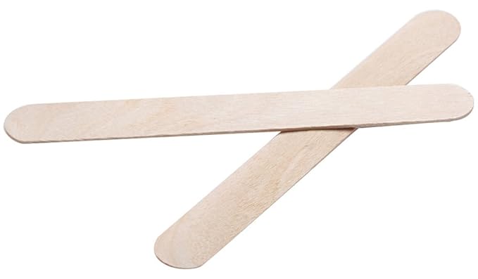 100PCS Large 5.9" Wood Wax Applicator Sticks Spatulas for Eyebrow Hair Removal Ice Cream and Mask Sticks Applicator