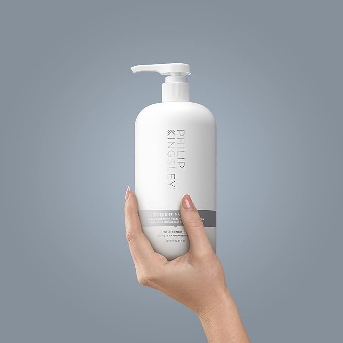 PHILIP KINGSLEY No Scent No color Conditioner for Sensitive Scalps Nourishing Gentle Conditioning Sulfate-Free Fragrance-Free Color-Free Smooths Frizz Control Detangles Adds Shine, 33.8 oz