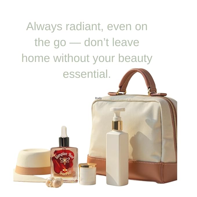 Nourishing After Shower Oil for Self Care & Radiant Skin | Face, Body & Hair Oil | Body Oil Blend For Sensitive Skin & Anti- Aging | Travel-Size | Rose, Sandalwood & Geranium Scent