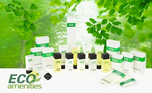 ECO Amenities Travel Size 1oz Body Wash (BULK 200 Pack) - 30ml Bulk Hotel Body Wash Supplies for Guests - Green Tea Scent Eco body wash for woman, Body wash for men, Biodegradable Container
