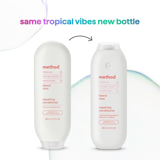 Method Repairing Conditioner, Island Mist, Hibiscus + Mango Nectar + Passion Fruit notes, 13.5oz