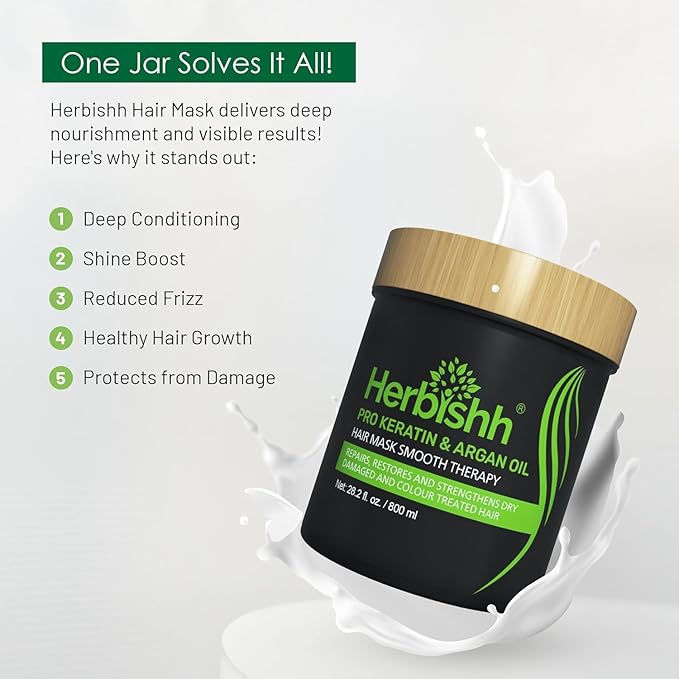 Natrual Brown Rapid Infusion Hair Color Cream, Permanent Hair Dye in One Minute with Comb Applicator and Argan Oil Deep Conditioning Hair Mask 28.2 FL OZ Combo Pack