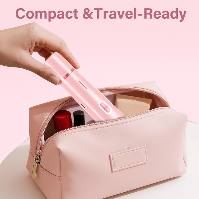 2-in-1 Women's Electric Razor & Bikini Trimmer - Painless Smooth Shave & Gentle Pubic Hair Removal - Dual Ceramic Blades, IPX7 Shower-Proof - Cordless for Sensitive Skin