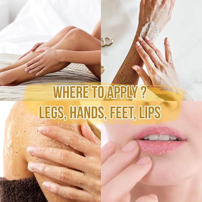 Organic Banana Body Scrub, Moisturizing and Exfoliating Salt Face & Body Scrub, Fights Stretch Marks, Fine Lines, Pure Exfoliator for Skin Care and Refresh Feeling