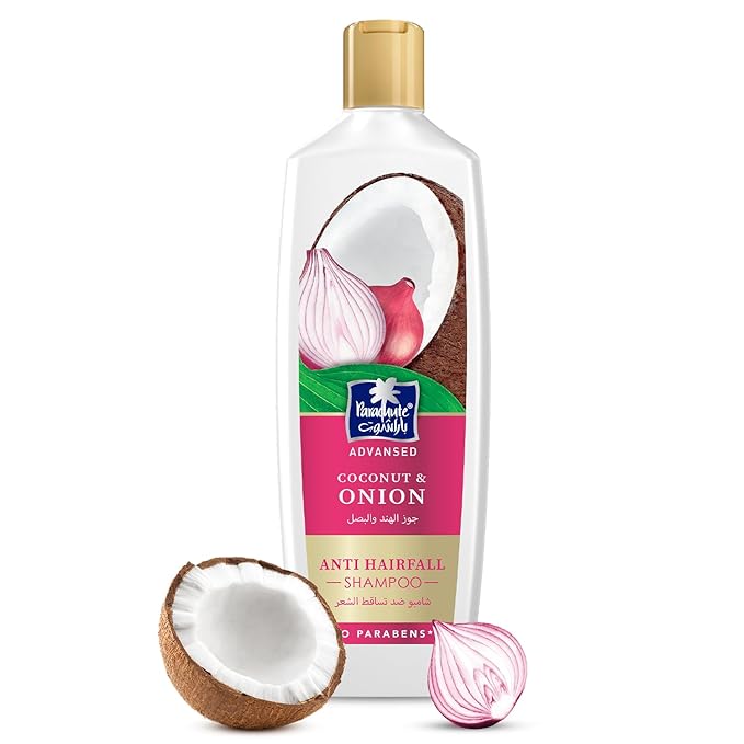 Parachute Advanse Coconut & Onion Shampoo | Strengthens Hair & Reduces Hairfall | 13.4 Fl oz | Pack of 2