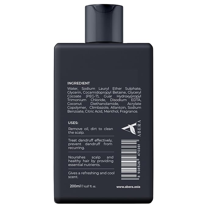 Abera Anti-Dandruff Shampoo for Stronger Hair & Healthier Scalp, Nourishes, Supports and Promotes Hair Growth, Get Rid of Dandruff, 6.67 fl oz, Set of 2