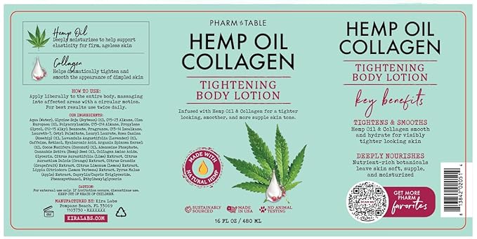 Hemp Oil Collagen Tightening Body Lotion 480ml