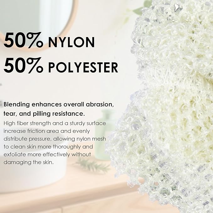 INNERNEED Food-Grade Silicone Body Scrubber Gentle Cleansing Brush with Exfoliating Net Sponge Bath Scrubbing Washcloth Case, More Hygienic and Well Lather (Black+Pink Set)