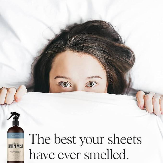 DRMTLGY Natural Fresh Linen Mist and Room Spray - Pure Essential Oils for a Pillow Spray, Linen Mist, and Fabric Spray - Aromatherapy Spray for Relaxation and Sleep, 8 oz