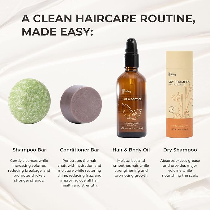 The Earthling Co. Hair & Body Oil - Promote Hair Growth, Strengthen & Moisturize All Hair Types - Helps Frizz & Damage with Natural Rosemary & Vegan Keratin For Dry Hair & Scalp (2.5 oz, Juniper Sage)