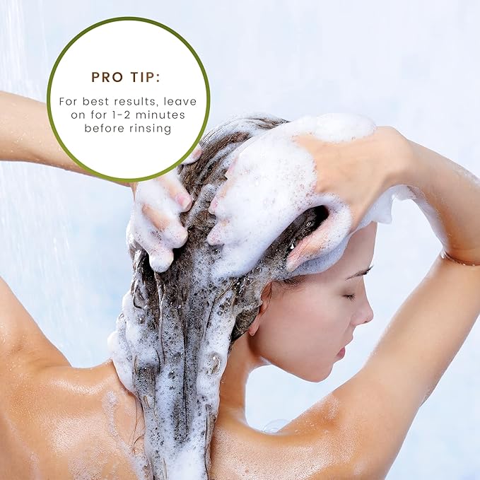 MGA Vegan Hair Shampoo - Organic Formula for All Types of Hair | With Natural Herbal Scent for Men & Women | Parabens Silicone & Sulfate Free Dandruff Shampoo Provides Frizz control | 8.8 Fluid Ounce