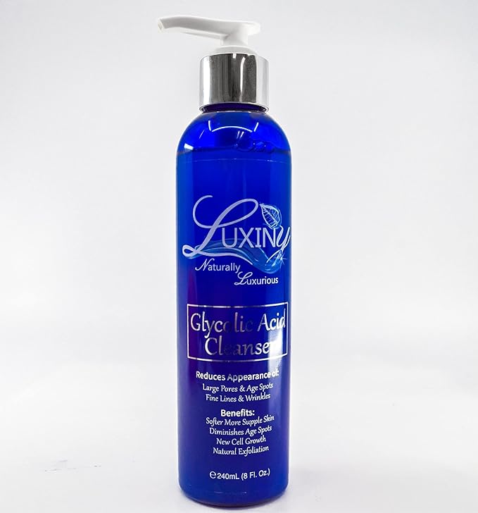 10% Glycolic Acid Face Wash & Exfoliating Cleanser, 8 oz – Vegan, Natural AHA Facial & Acne Body Wash for Women and Men – Pore Minimizer