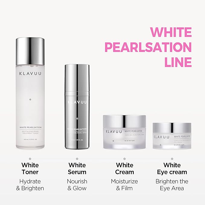 KLAVUU Hydrating Milky Toner with Pearl & Niacinamide β Facial Toner for Skin Glow, Wrinkle Care & Moisture Balance, Korean Skincare (4.76oz)