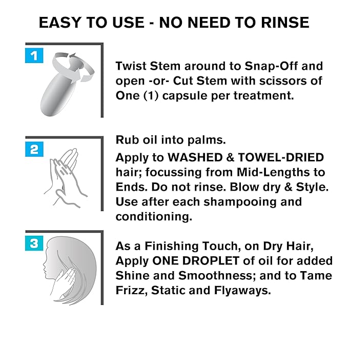 Frizz Control Hair Oil Capsules – SNOBGIRLS CURALIGN – Vegan Leave-In Serum for Frizz-Prone, Coarse or Curly Hair – With Argan Oil, Babassu & Ceramides – Humidity Defense & Shine – 15 Ct