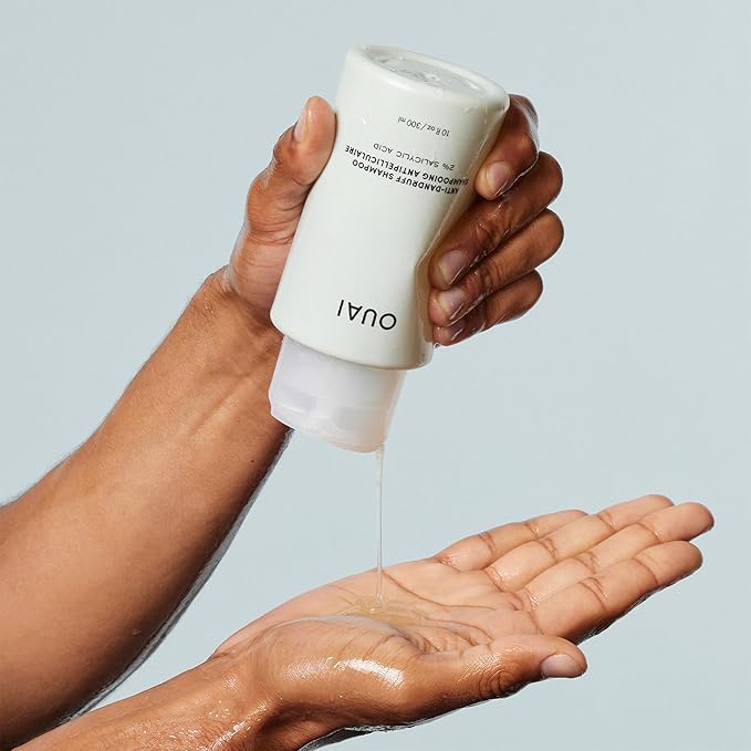 OUAI Anti Dandruff Shampoo - Soothing Salicylic Acid Shampoo for Flaky, Dry and Itchy Scalp - Reduces Itching, Redness and Irritation - Sulfate Free Scalp Care (10 Fl Oz)