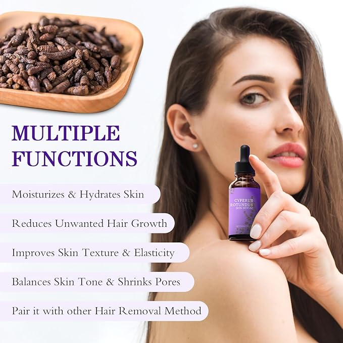 Cyperglow - Cyperus Rotundus Skin Serum, Natural Organic Cyperus Rotundus Oil, Lightweight Soothing Body Oil, Natural Soothing and Gentle (1 PC)