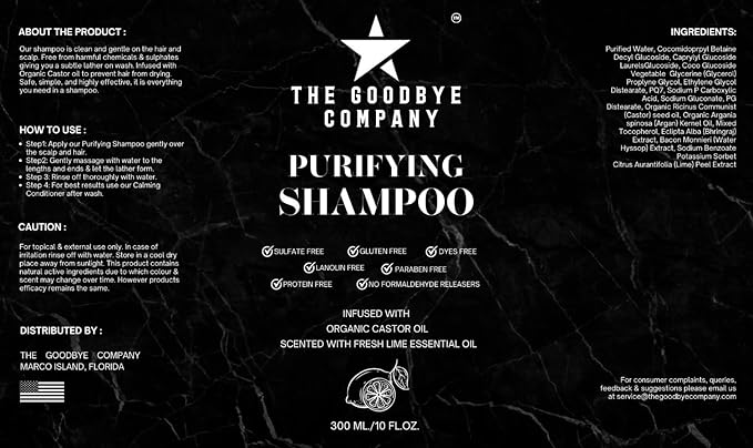 Castor Oil Shampoo and Conditioner Set; Dry Scalp Dandruff Treatment; Organic, Sulfate Free, Moisturizing Shampoo and Conditioner Set for Hair Care and Repair; Made in USA, 10 oz Bottles