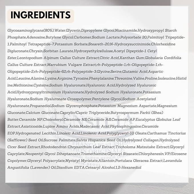 Snail Super Repair Facial Cream 1.76 Oz I 80% 100% Genuine from French Sederma Snail Filtrate with Collagen, Ceramide, 8 Types of Hyaluronic Acids | All In One Cream for All Skin Types