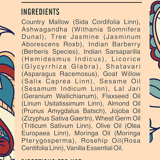 Ayurveda Vanilla Body Oil, Organic, Nourishing, & Hydrating Moisturiser for Dry, Flaky Crepey Skin - Fast Absorbing, Non-Greasy, Ayurvedic for Women & Men – 3.38 fl oz (1)