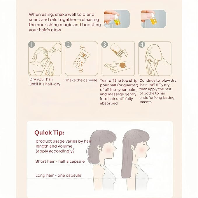 40 Pcs Perfume Hair Oil - 2 in 1 Hair Treatment Oil & Hair Perfume, Avocado Nourishing Moisturizing Shining for Frizz Dry Damaged Hair, Leave-in Hair Fragrance Serum, Long Lasting Scented, 1.83 Fl Oz