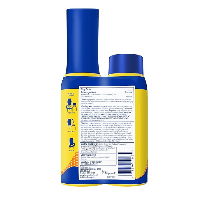 Banana Boat Kids 360 Coverage Sunscreen Mist SPF 50+ Bundle | Kids Sunscreen Spray with Refill, SPF 50 Sunscreen Spray Mist Bottle, Kids Spray Sunscreen, Non-Aerosol Sunscreen, 5.5oz ea Bundle Pack