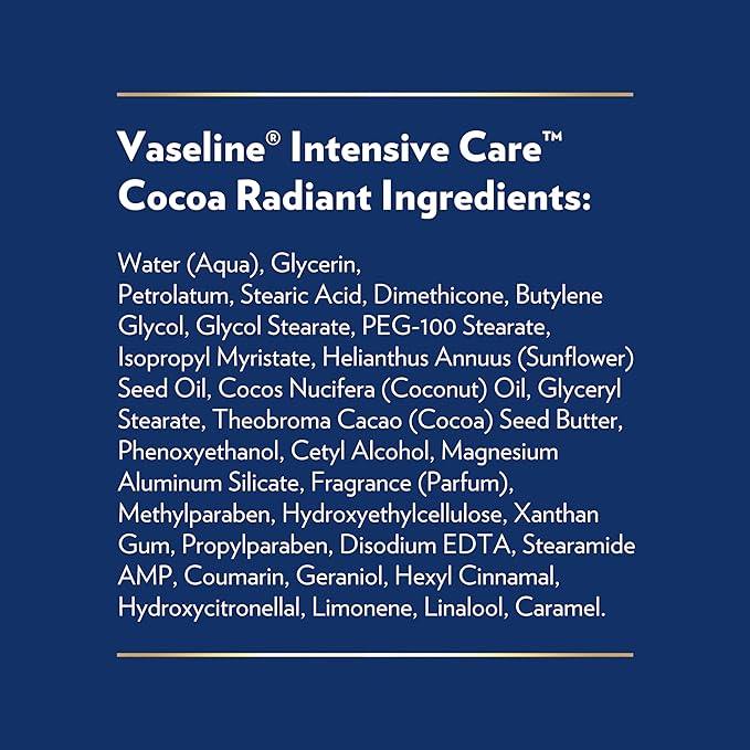 Vaseline Intensive Care Body Lotion Cocoa Radiant 3 count for Dry Skin Lotion Made with Ultra-Hydrating Lipids and Pure Cocoa Butter for a Long-Lasting, Radiant Glow 20.3 Oz