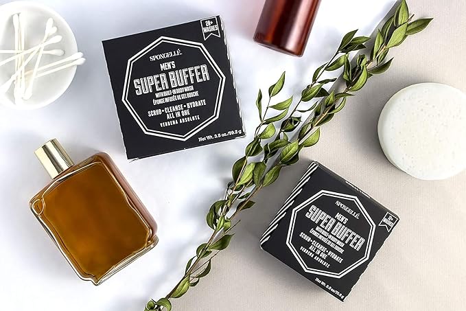 Spongelle Men's Super Buffer Built-In Body Wash (Verbena Absolute)