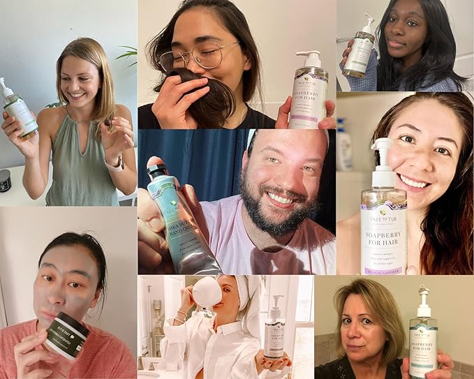 Tree To Tub Sulfate Free Shampoo and Conditioner Set for Oily Hair, Frizz, Sensitive Scalp - Hydrating Argan Oil Shampoo and Conditioner for Women & Men w/Organic Coconut Oil, All Natural Peppermint