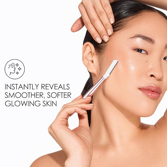JAPONESQUE - SKINTherapy Dermaplaning Facial Razors - Two Blade Sizes with Interchangeable Handle, Eyebrow Razor, Ultra Sharp Japanese Blades, For Hair Removal, Multipurpose Exfoliating