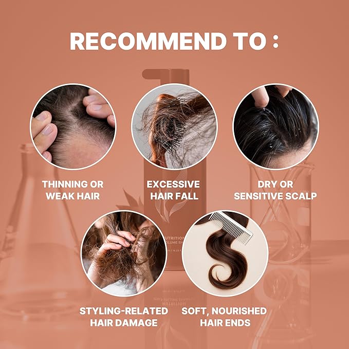 Nutrition Volume Conditioner for Damaged Hair – Biotin, Niacinamide & Panthenol for Strength, Cuticle Repair, Elasticity & Shine – Citrus Vanilla Scent, 6.7 fl oz, Korean Scalp Care Technology