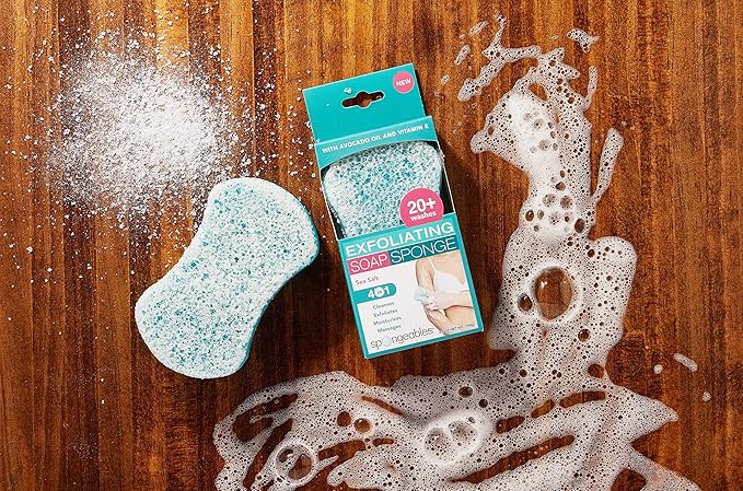 Spongeables Body Wash in a 20+ Wash Sponge, Sea Salt, 3 Count