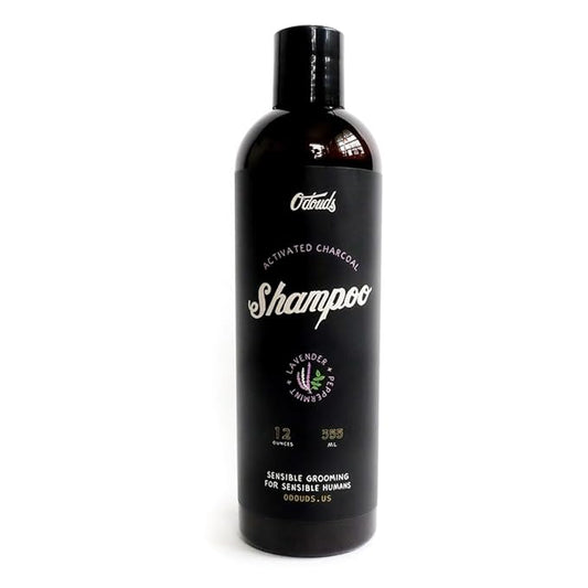 O'Douds Activated Charcoal Shampoo - Moisturizing & Clarifying Shampoo - Cleanses & Rejuvenates Hair & Scalp - Sulfate & Paraben Free - Lavender & Peppermint Scent, 12 oz.