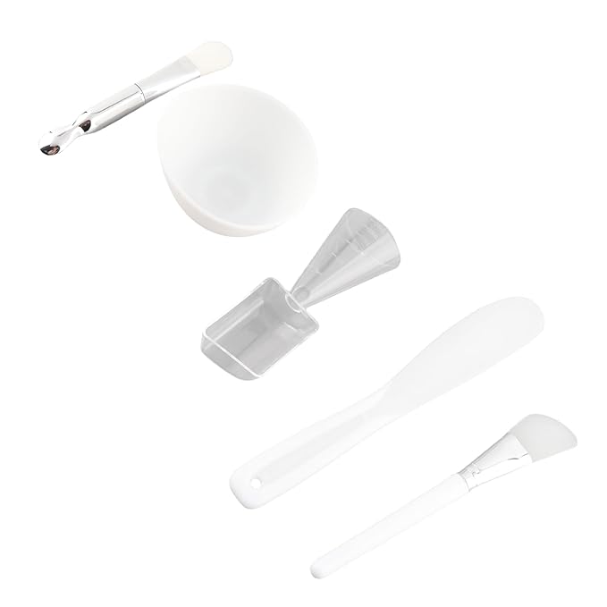 Face Mask Mixing Bowl Set with Silicone Bowls, Brushes, Applicator Spatula, Measuring Cup, Reusable Pad, Esthetician Tool Kit for Peel off & Clay Mask