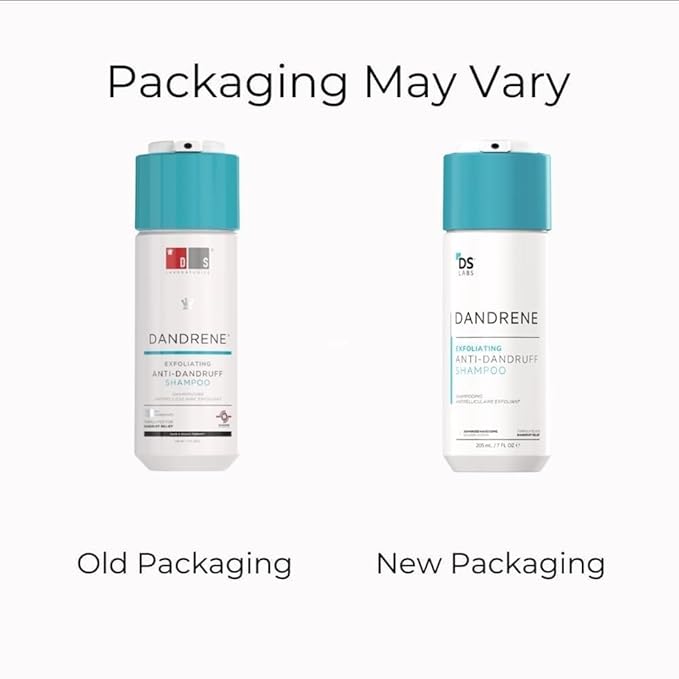 DS Labs Dandrene Dandruff Shampoo - for Flaky, Itchy Scalp, Exfoliating Shampoo for Dry Scalp, Seborrheic Dermatitis, Scalp Psoriasis, Color-Safe, Sulfate-Free, 205mL (Pack of 2)