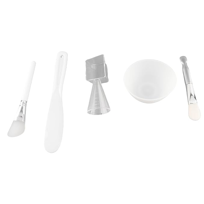 Face Mask Mixing Bowl Set with Silicone Bowls, Brushes, Applicator Spatula, Measuring Cup, Reusable Pad, Esthetician Tool Kit for Peel off & Clay Mask