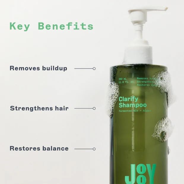 JOOY Clarify Shampoo + Conditioner Set | Sensitive Scalp-Friendly Cleansing & Hydration | Fermented Superfoods, Apple Cider Vinegar, Tea Tree & Niacinamide for Balanced, Healthy Scalp & Hair