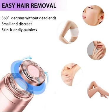 Facial Hair Remover Replacement Heads Gen 1 for Finishing Touch Flawless Facial Hair Removal,Effective Compatible with Flawless Shaver Tool for Women 18K Gold-Plated Rose Gold, 6 pcs,As Seen On TV.