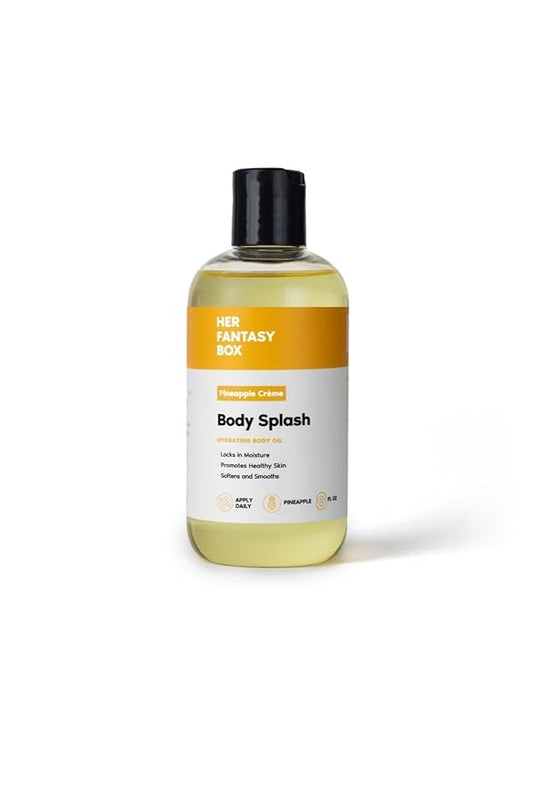 Her Fantasy Box Body Splash Hydrating Body Oil (Pineapple Creme) - Moisturizing, Non-Greasy Formula for Soft, Smooth Skin - All-Natural, Lightweight & Nourishing