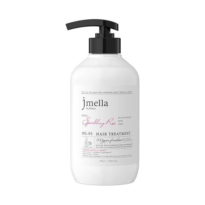 jmella IN FRANCE Sparkling Rose Conditioner with luxury frangrance- Chemical free- Strawberry leaf extract -4 types of plants oil -17 types of amino acid complex