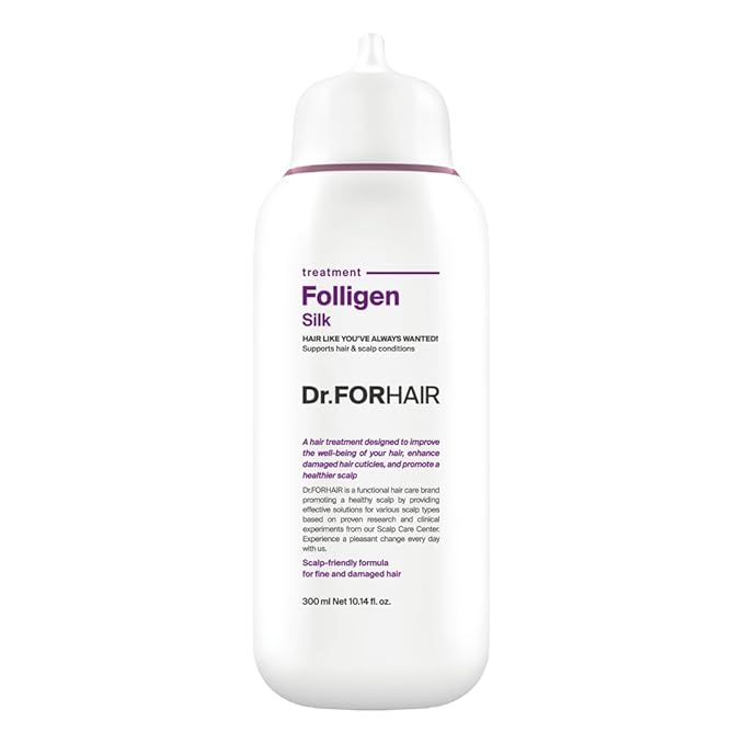 DR.FORHAIR Folligen Silk Treatment 300 ml/10.14 fl. oz. | Damaged Scalp and Hair Care | Nourishing Gentle Treatment | Hair Strengthening | Hypoallergenic
