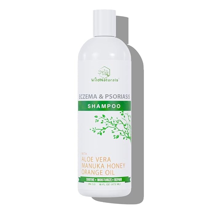 Wild Naturals Psoriasis Shampoo for Scalp Care & Relief – Hydrating Anti-Dandruff Shampoo for Itchy, Dry Scalp – Gentle Eczema Shampoo for Sensitive Skin