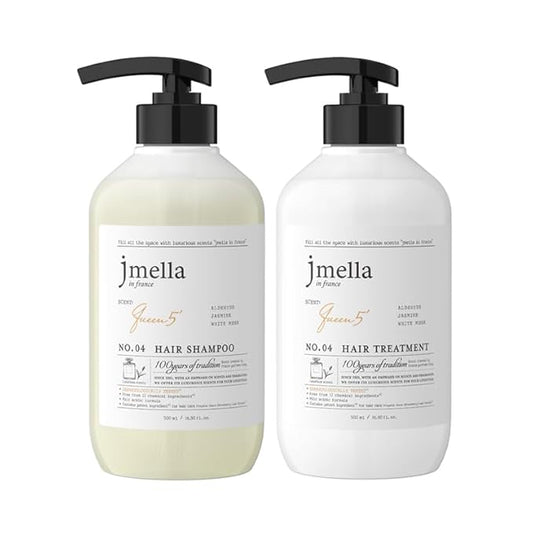 jmella IN Queen5 Shampoo Conditioner bundle with luxury frangrance- Chemical free-Made by French Perfumer