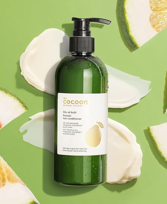 Cocoon Pomelo Essential Oil Conditioner with Xylishine & Amino Acid, Hair Growth for Thinning Hair, Organic Conditioner No Sulfate, Vegan to Soften, Reduce Loss & Volumize Hair Growth