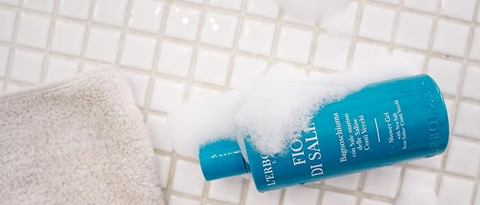 L'Erbolario Shower Gel - Moisturizing Body Wash with Coastal Botanicals - Revitalizing Citrus Body Soap for All Skin Types - Fior di Salina - 8.4 oz