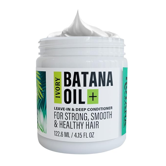 Ivory Batana Oil for Hair Growth Dr Sebi Organic - Authentic Batana Hair Mask from Honduras - Natural Hair Growth Product - Coconut Aroma - 4oz Jar