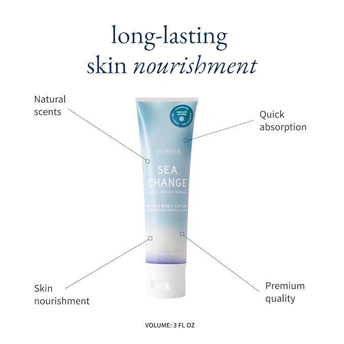 MERSEA Sea Change Sea Whip Hand and Body Lotion, Scented Travel Lotion (3 oz)