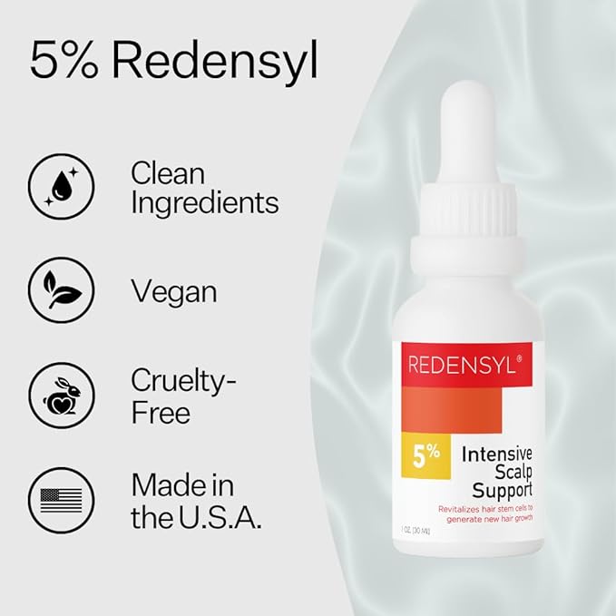 5% Redensyl Hair Growth Serum - Vegan Follicle Activator & Hair Thickening Serum for Men & Women's Hair Growth. Scalp & Hair Density Serum for Thicker, Fuller Hair Care