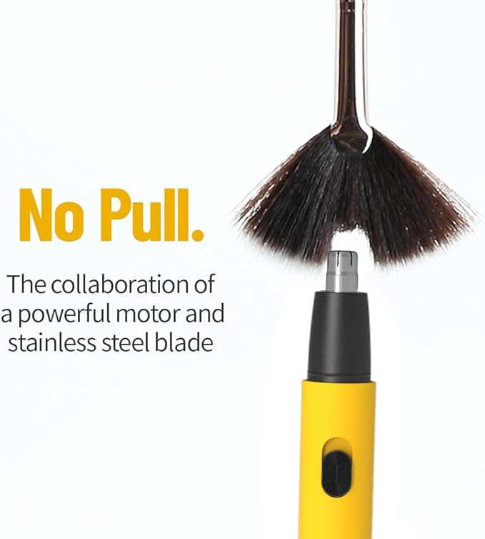 Gorilla Technique Nose Ear Hair Trimmer for Men, Rechargeable 2-in-1 Trimmer for Nose Ear Eyebrow Hair Removal, No Pull No Snag Grooming with High-Speed 10,000rpm Motor, 2 Heads